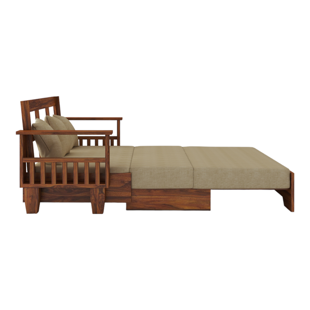 TrendiRest 3 Seater Sofa Cum Bed Sheesham Wood
