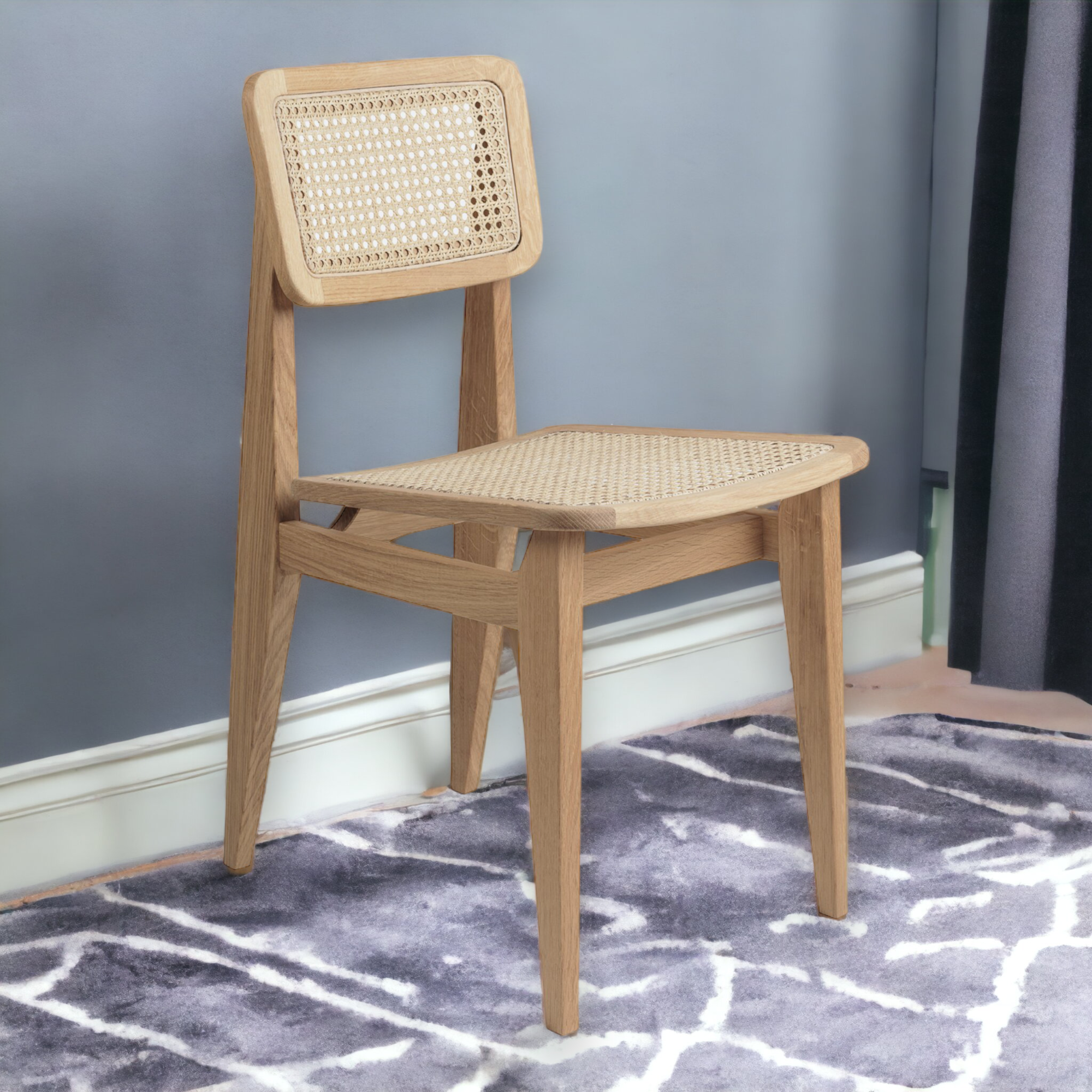 Nismaaya Harini White Oak & Rattan Office Chair