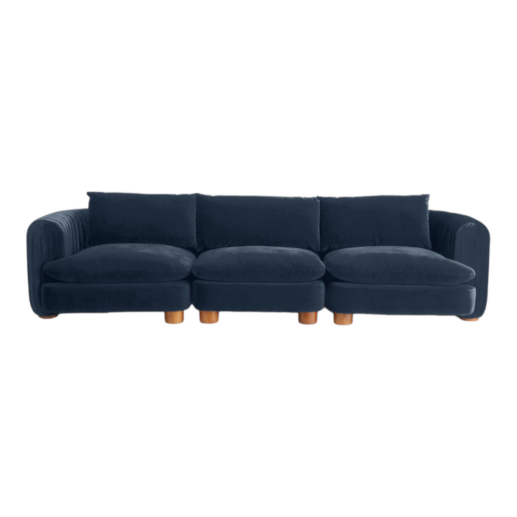 ComfyTrio 3 Seater Teak Wood Sofa