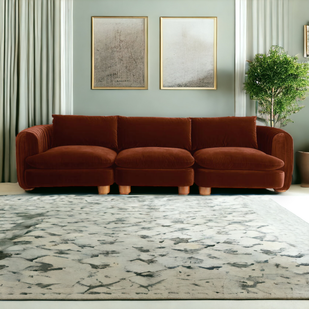 ComfyTrio 3 Seater Teak Wood Sofa