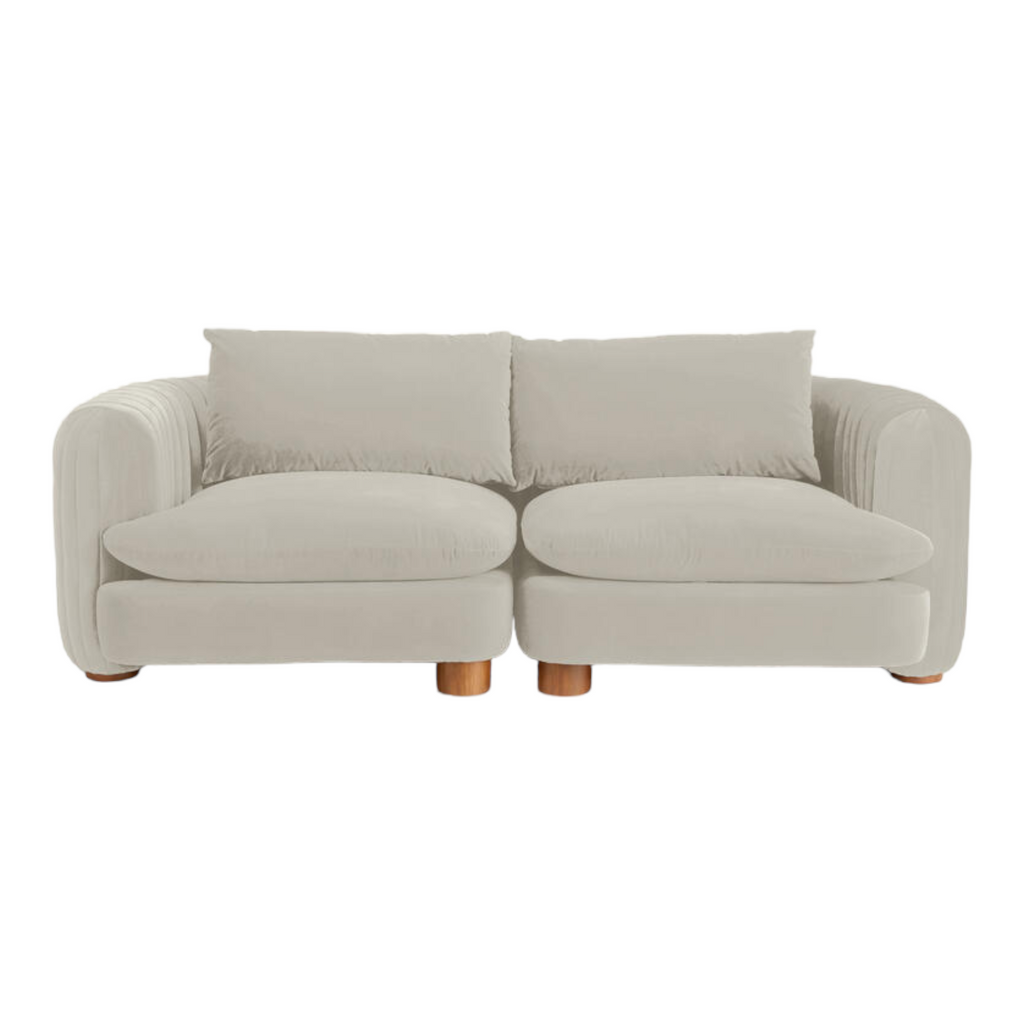 ComfyTrio 2 Seater Teak Wood Sofa
