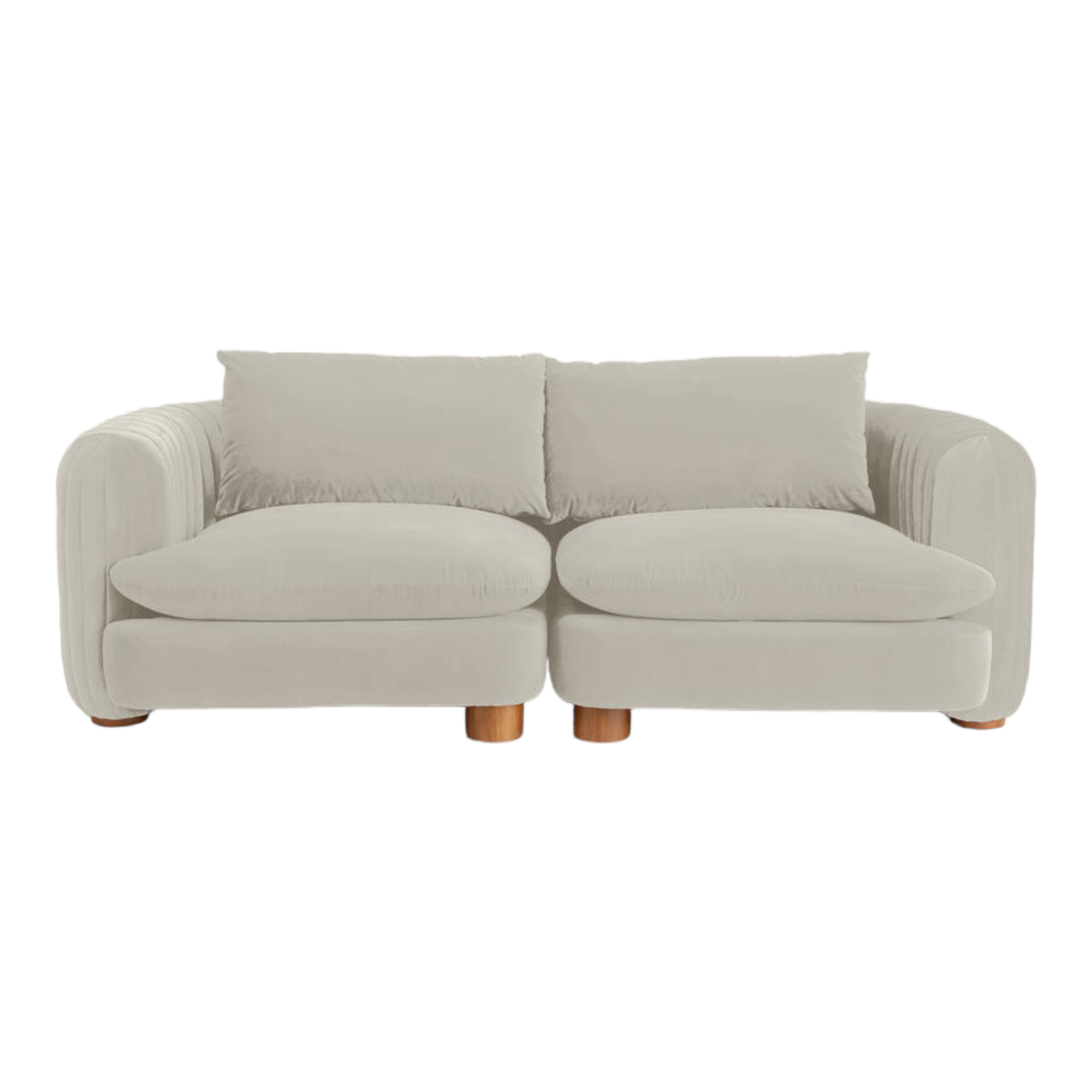ComfyTrio 2 Seater Teak Wood Sofa