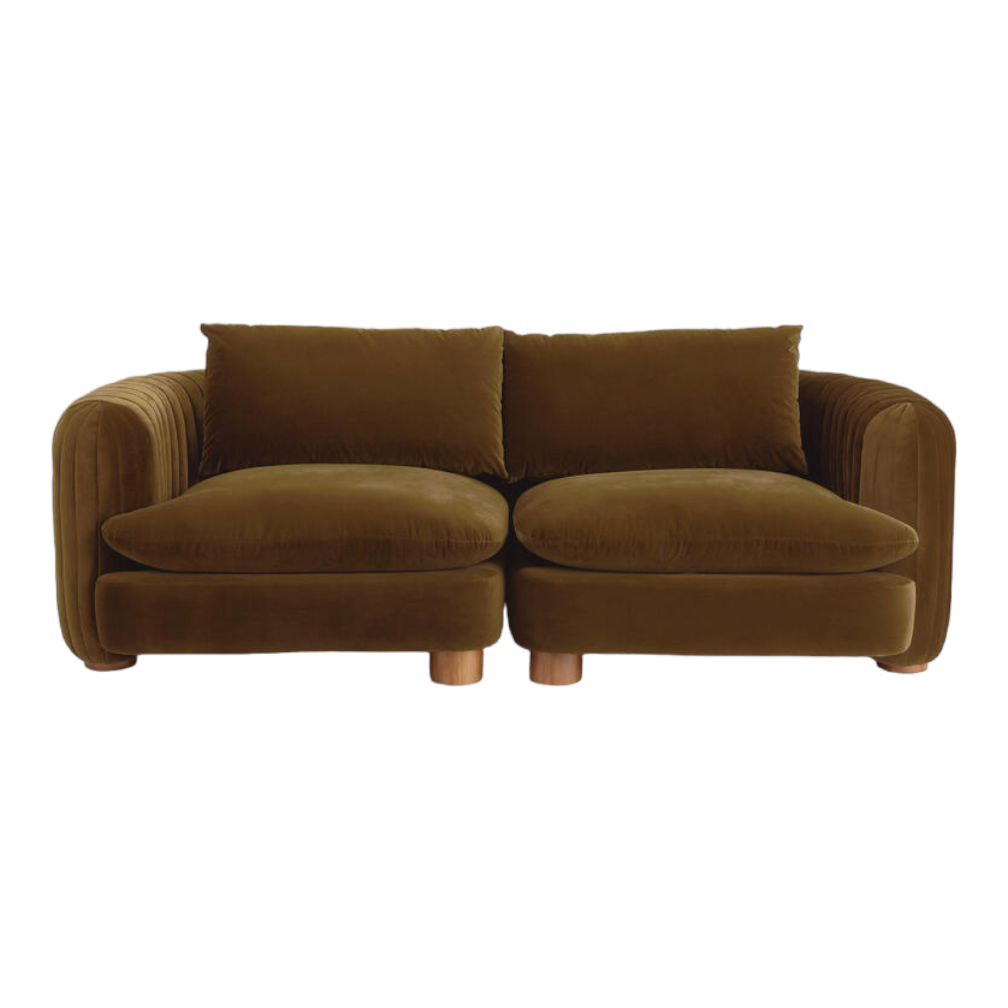 ComfyTrio 2 Seater Teak Wood Sofa