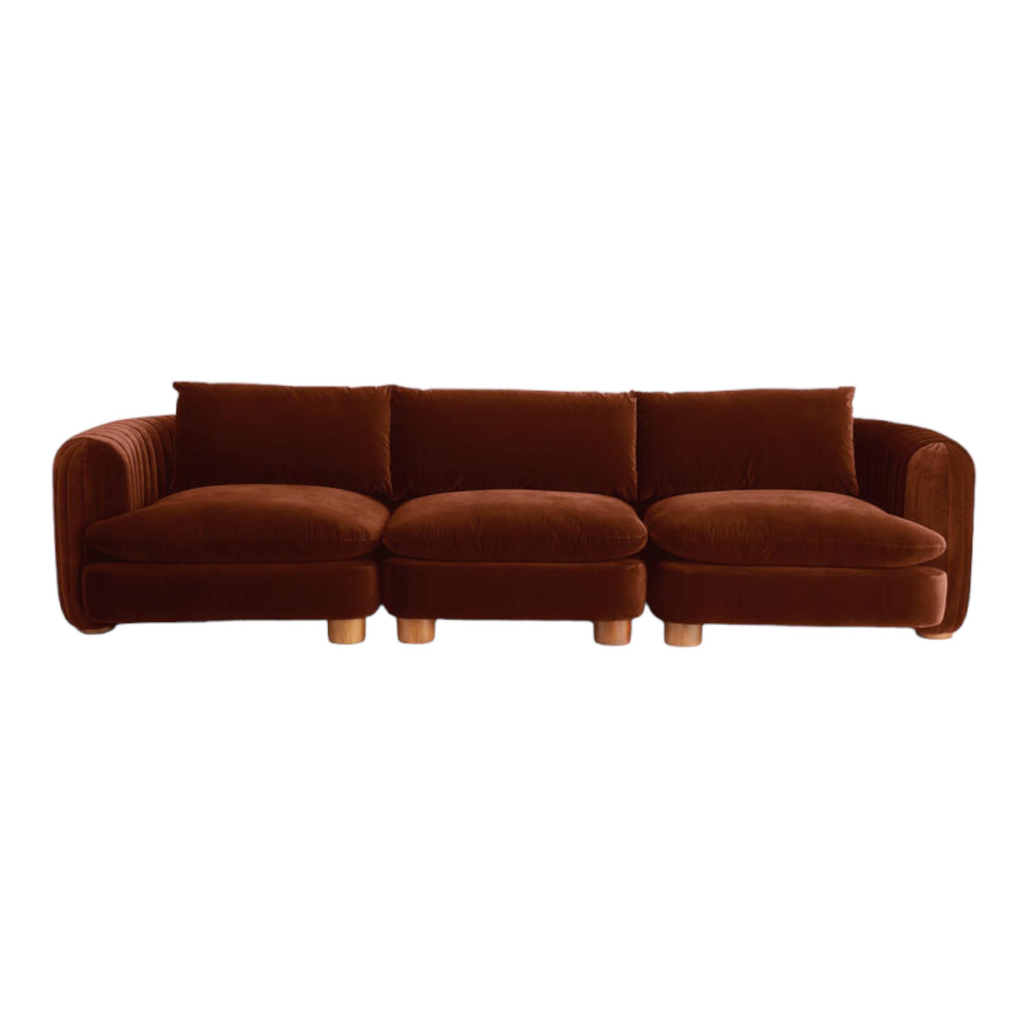 ComfyTrio 3 Seater Teak Wood Sofa