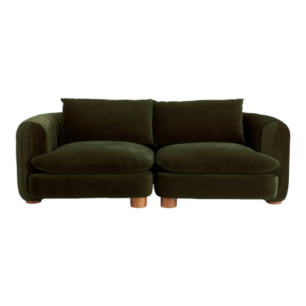 ComfyTrio 2 Seater Teak Wood Sofa