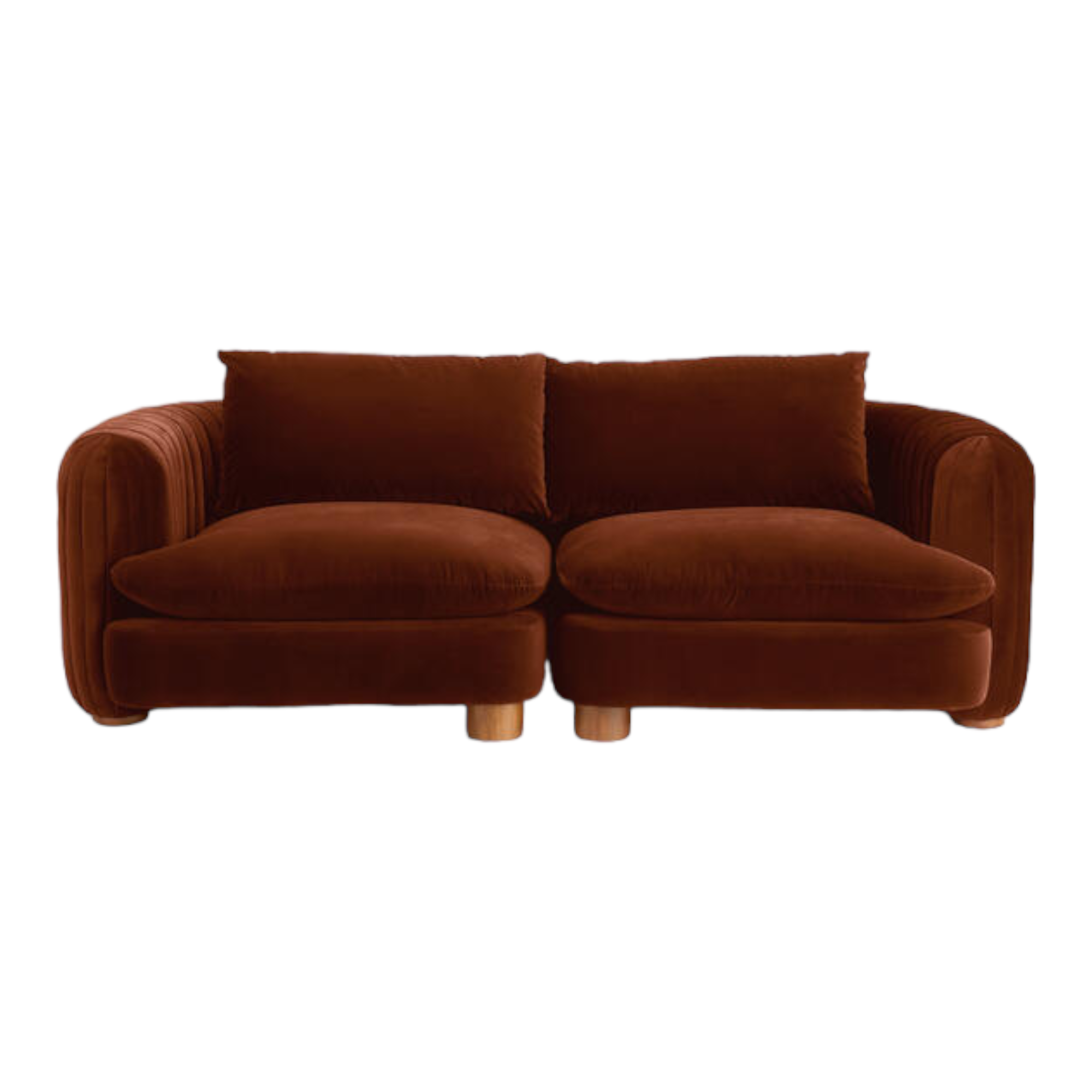 ComfyTrio 2 Seater Teak Wood Sofa