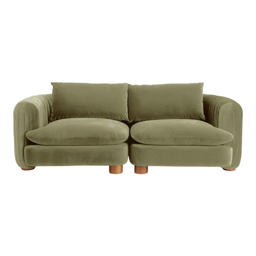 ComfyTrio 2 Seater Teak Wood Sofa