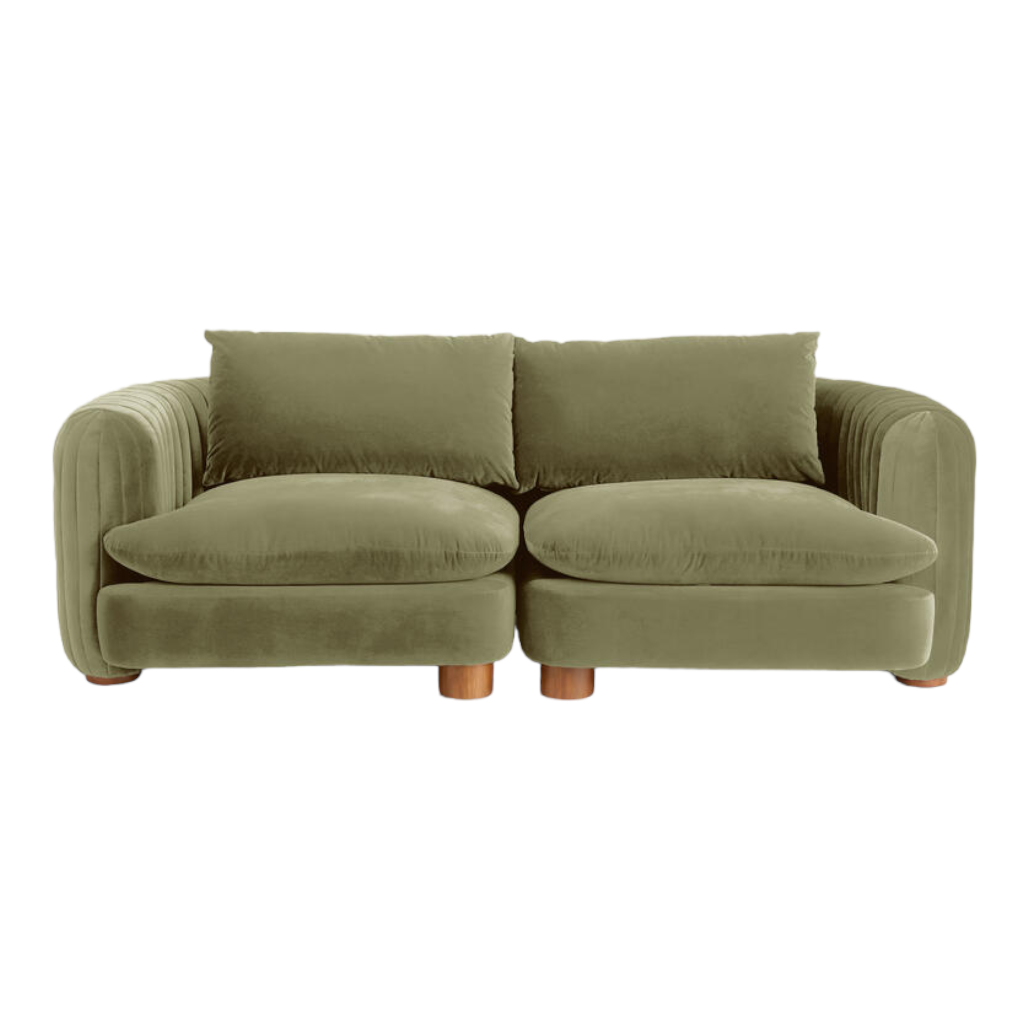 ComfyTrio 2 Seater Teak Wood Sofa