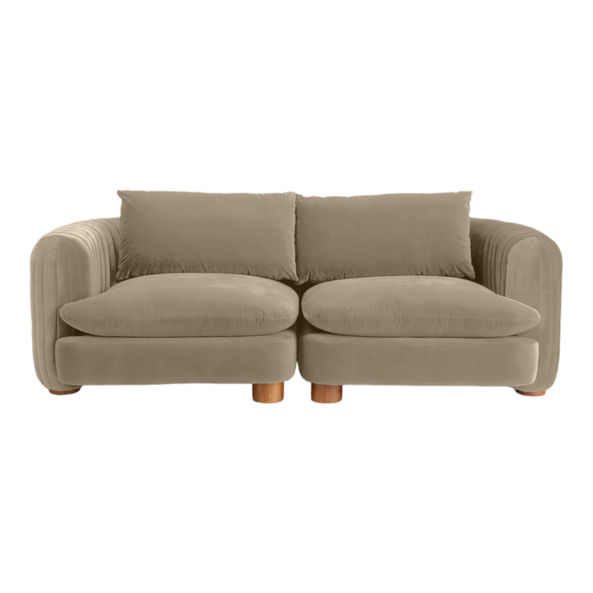 ComfyTrio 2 Seater Teak Wood Sofa