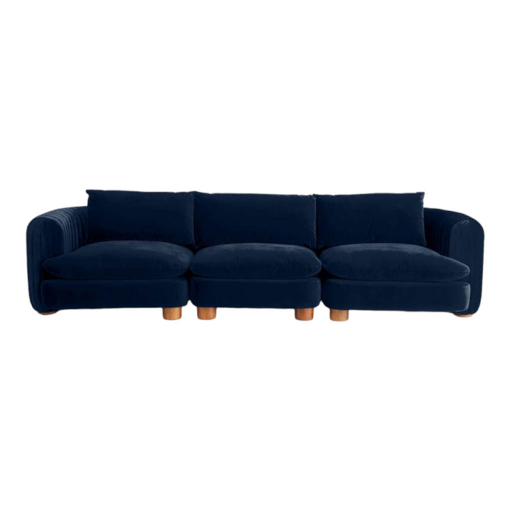 ComfyTrio 3 Seater Teak Wood Sofa