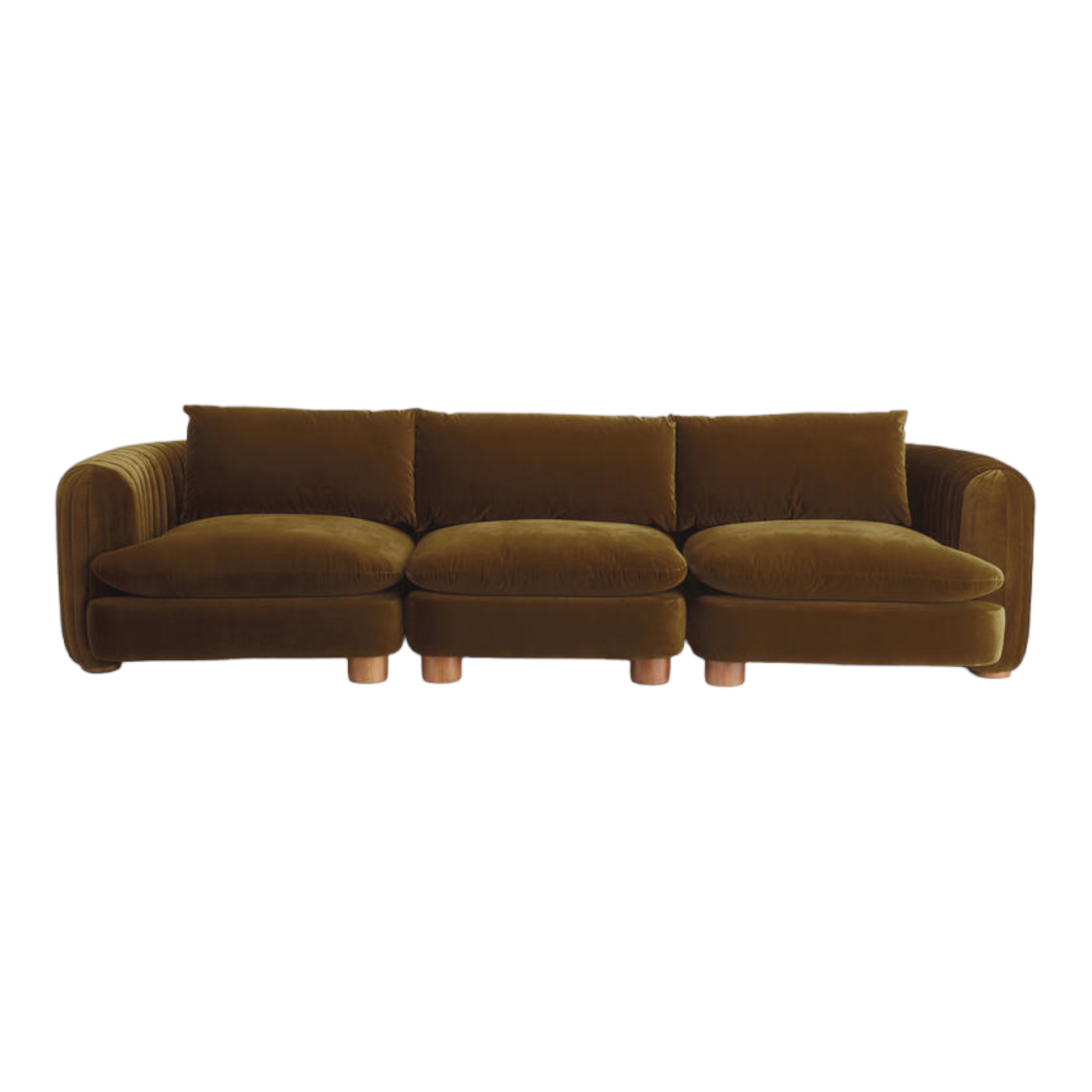 ComfyTrio 3 Seater Teak Wood Sofa