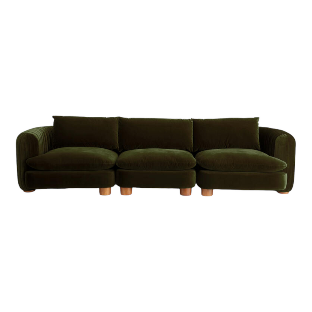 ComfyTrio 3 Seater Teak Wood Sofa