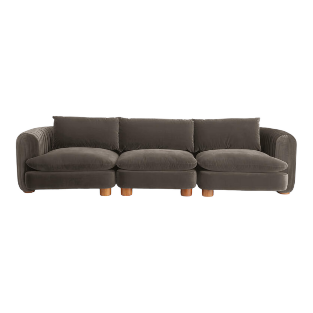 ComfyTrio 3 Seater Teak Wood Sofa