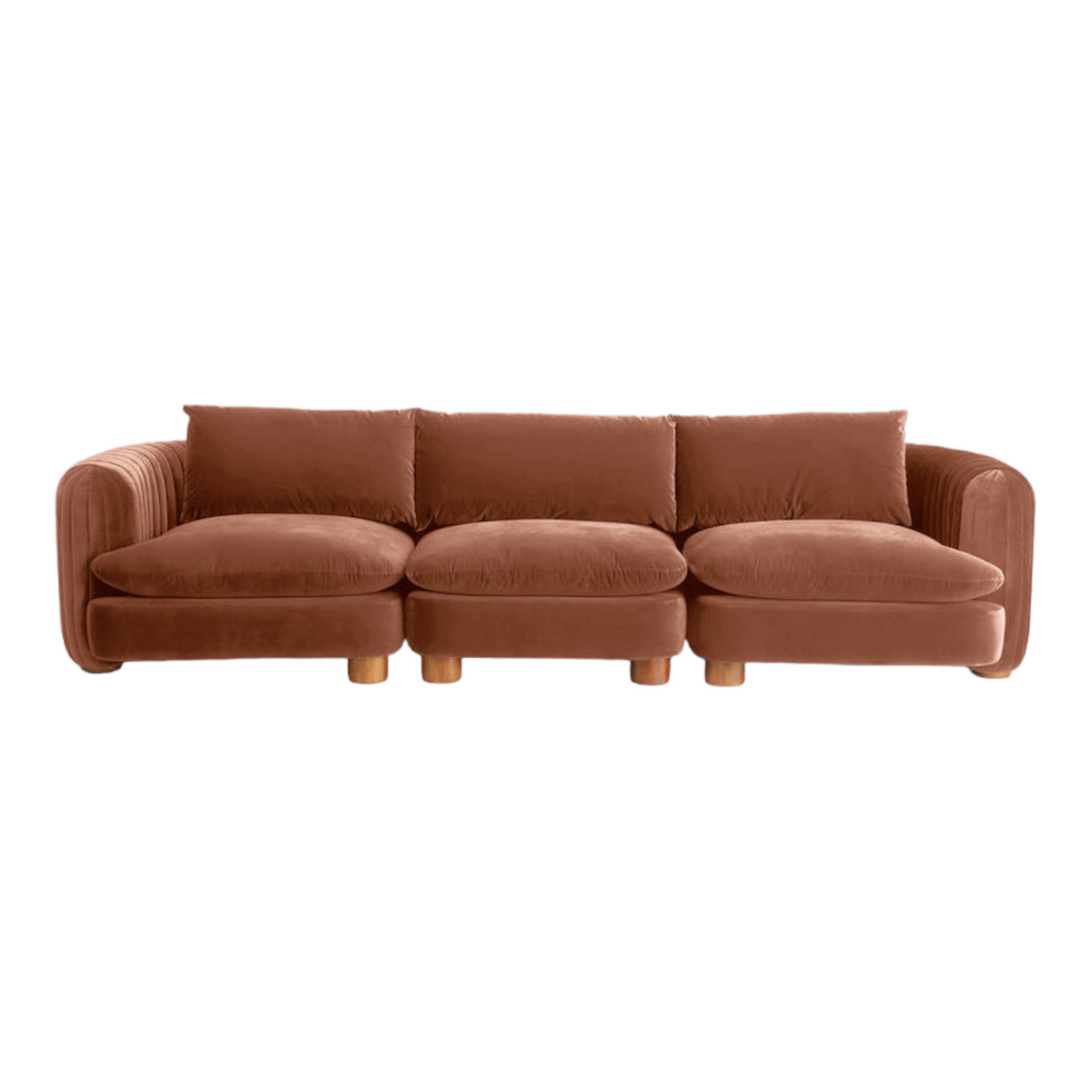 ComfyTrio 3 Seater Teak Wood Sofa