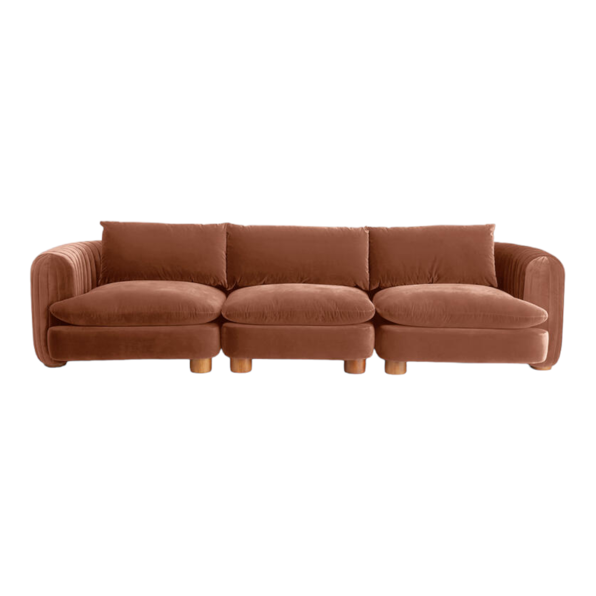 ComfyTrio 3 Seater Teak Wood Sofa