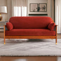 Marika 3 Seater Teak Wood & Rattan, Antique Brass Sofa