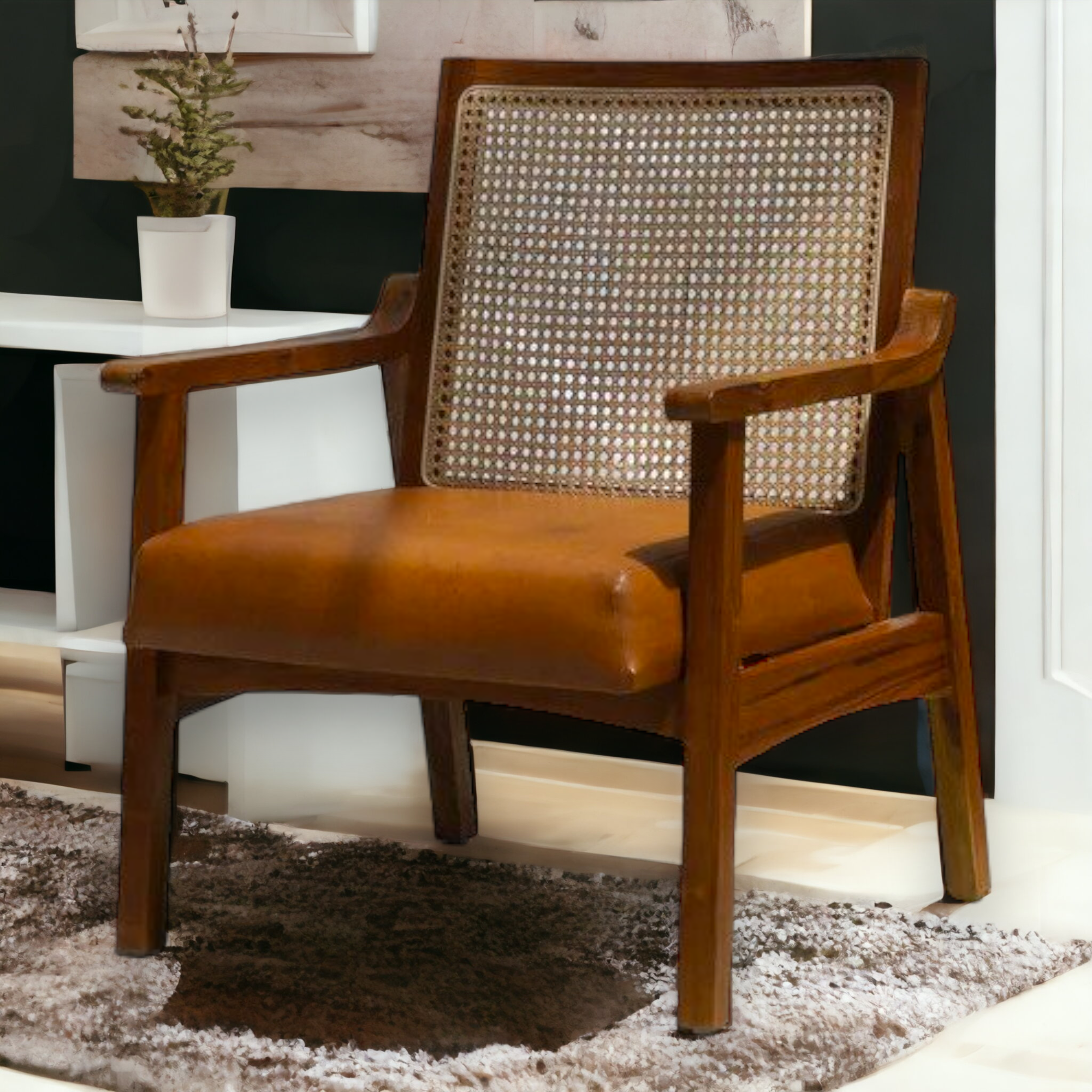Nismaaya Martin Rattan Lounge Chair