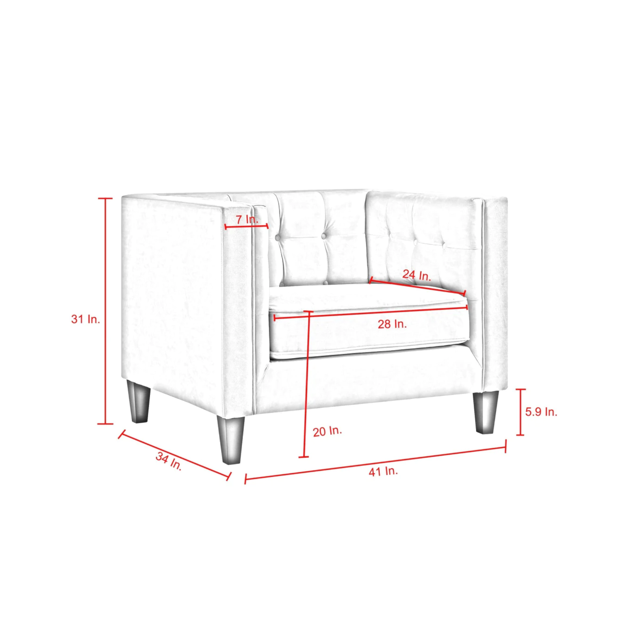 Nivo 1 Seater Fabric Sofa