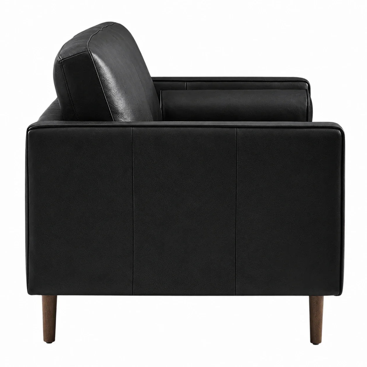 Patrice Leather 3 Seater Sofa (Black)