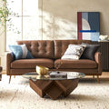 Patrick Leather 3 Seater Sofa
