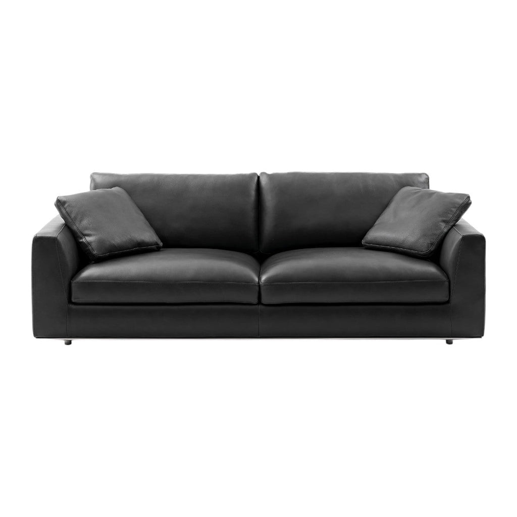 Petrit Leather 3 Seater Sofa