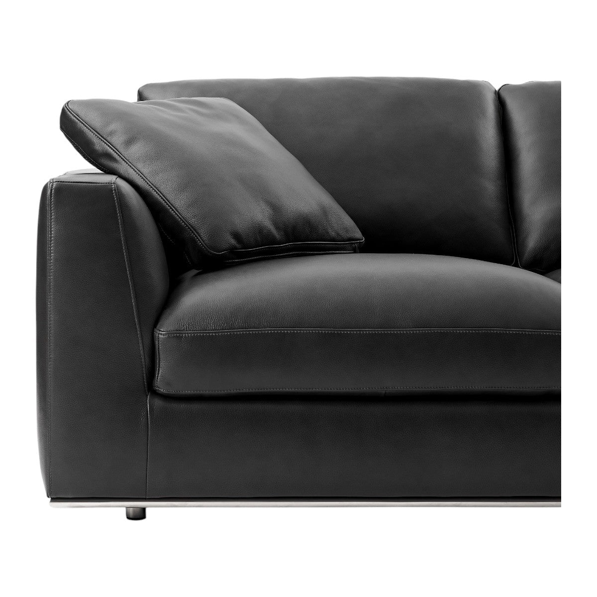 Petrit Leather 3 Seater Sofa