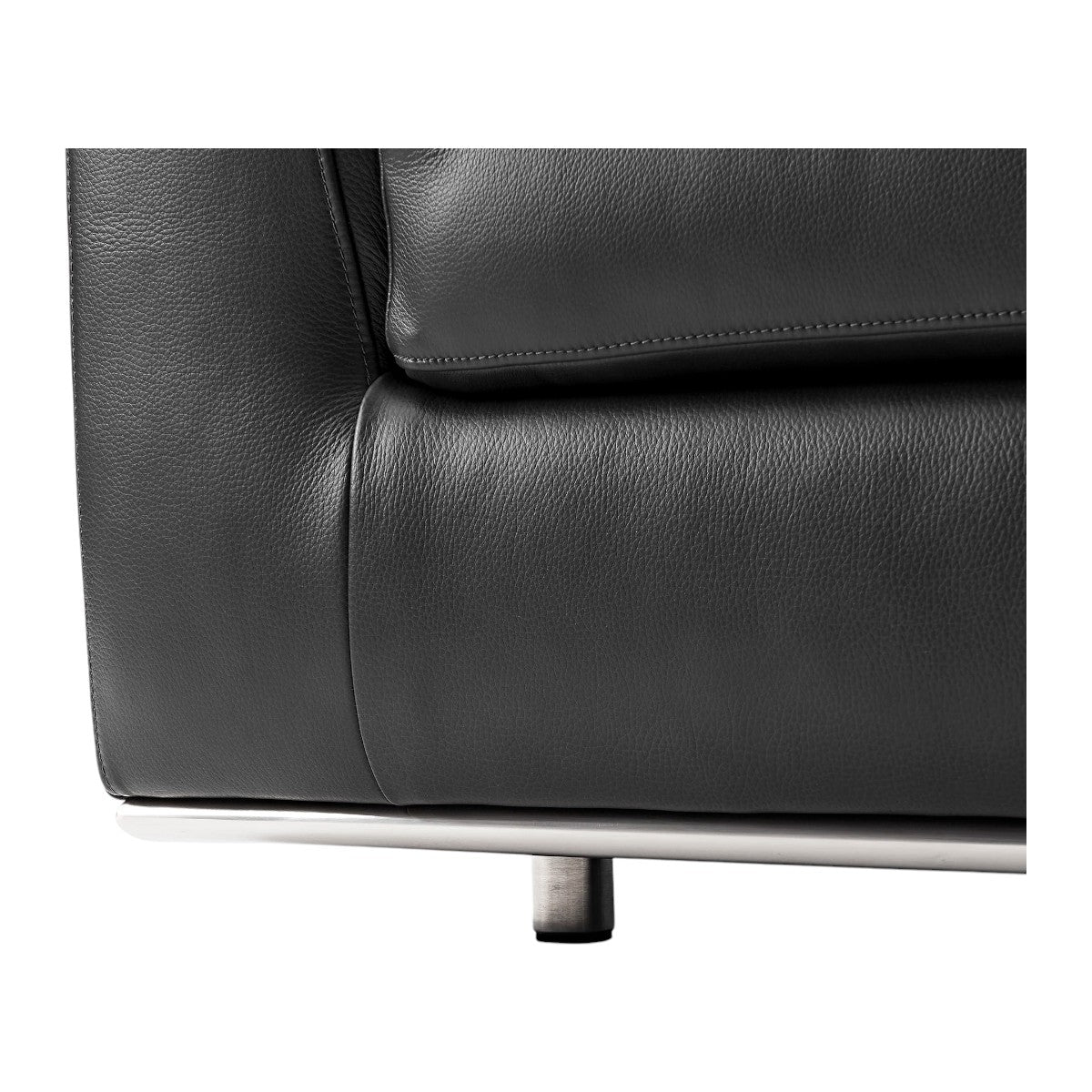 Petrit Leather 3 Seater Sofa
