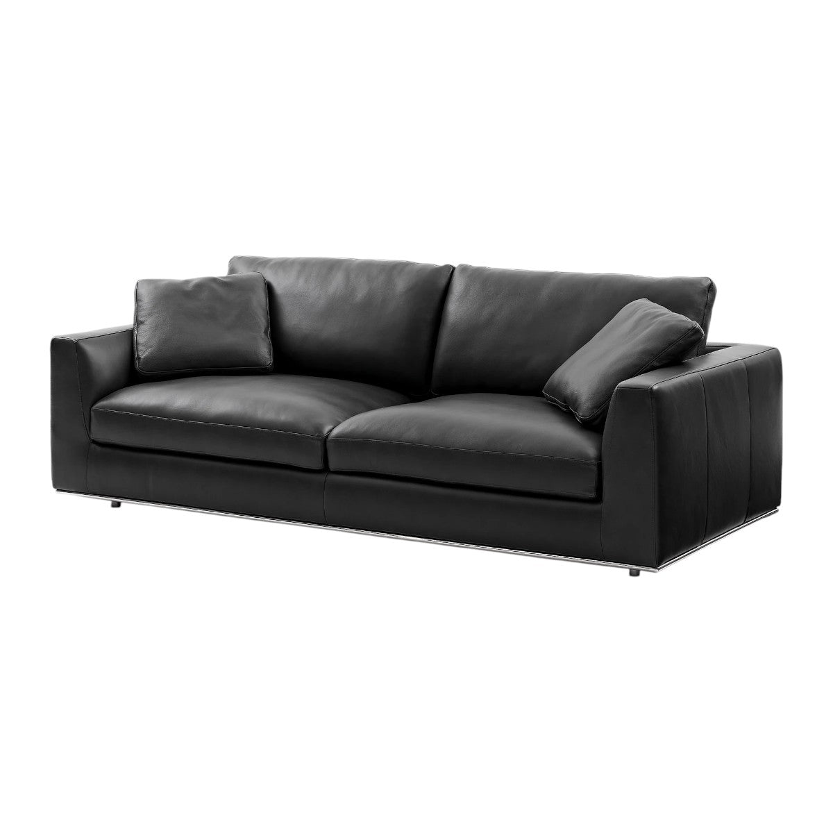 Petrit Leather 3 Seater Sofa