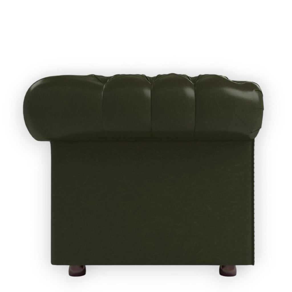 Nismaaya Base Traditional Chesterfield 1 Seater Sofas Bottle Green
