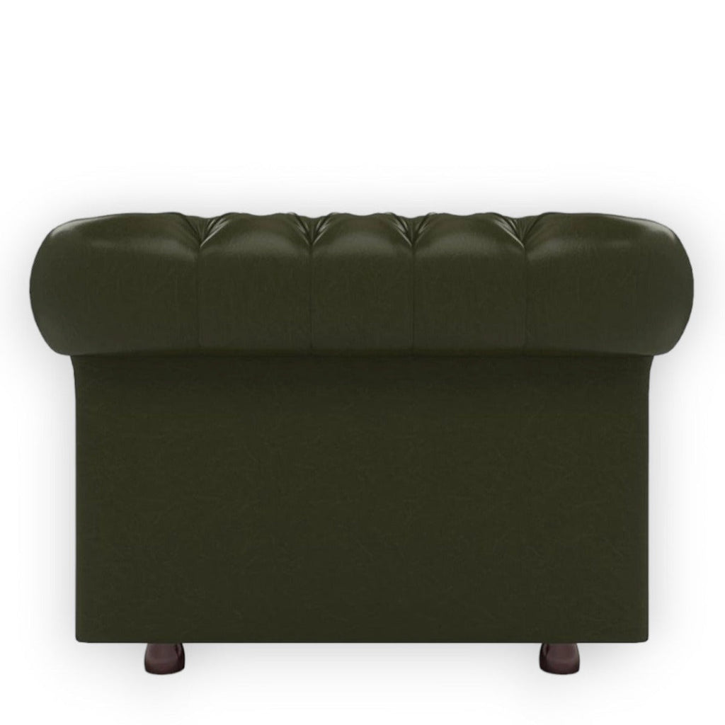 Nismaaya Base Traditional Chesterfield 1 Seater Sofas Bottle Green