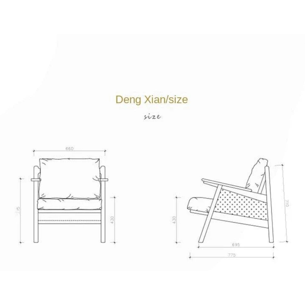 Zoe Solid Ash Wood & Rattan Arm Chair